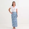 Fashion Pomegranate Inc Amaranth Blue Wrap Skirt