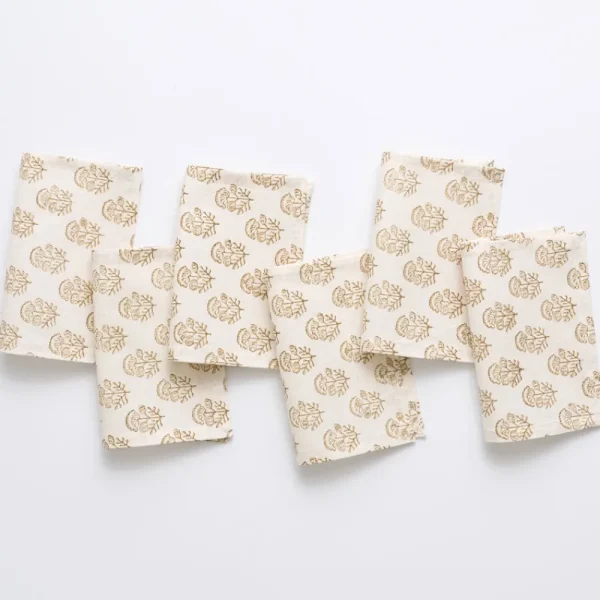 Discount Pomegranate Inc Anika Beige Cocktail Napkins | Set of 6