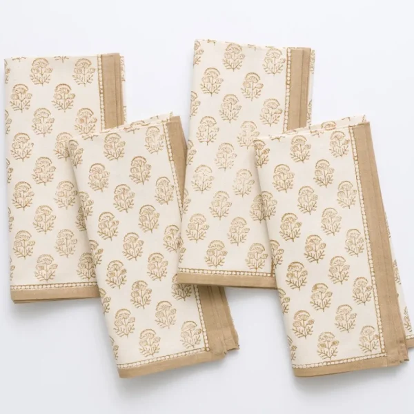 Online Pomegranate Inc Anika Beige Napkin | Set of 4