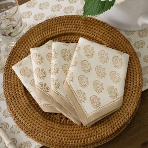 Online Pomegranate Inc Anika Beige Napkin | Set of 4