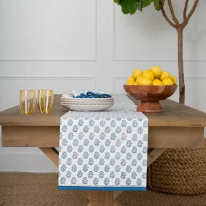 Hot Pomegranate Inc Anika Blue Table Runner