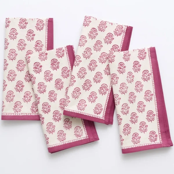 Clearance Pomegranate Inc Anika Fuchsia Napkin | Set of 4