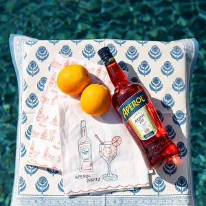 Discount Pomegranate Inc Aperol Spritz Linen Tea Towels