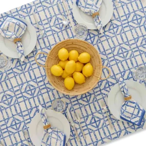 New Pomegranate Inc Blue Bamboo Tablecloth