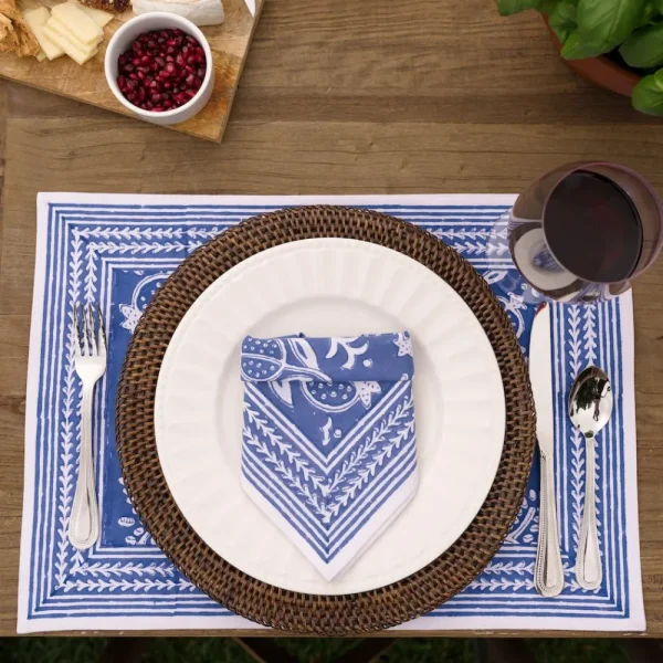 Best Pomegranate Inc Blue Pomegranate Placemat | Set of 4