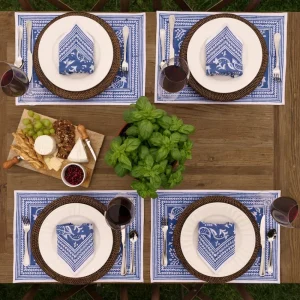 Best Pomegranate Inc Blue Pomegranate Placemat | Set of 4