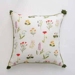 Hot Pomegranate Inc Botanical Garden Throw Pillow Cover