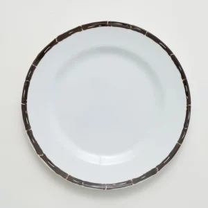 New Pomegranate Inc Brown Bamboo Melamine Dinner Plate | Set of 6