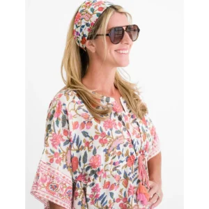 New Pomegranate Inc Cabana Garden Drawstring Beach Coverup