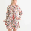 Outlet Pomegranate Inc Cabana Garden Long Sleeve Flounce Dress