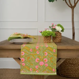 Discount Pomegranate Inc Cactus Flower Fern & Flamingo Table Runner