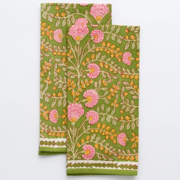 Discount Pomegranate Inc Cactus Flower Fern & Flamingo Tea Towels