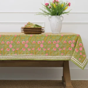 Fashion Pomegranate Inc Cactus Flower Fern & Flamingo Tablecloth