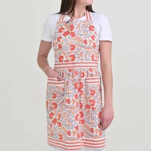 New Pomegranate Inc Cactus Flower Ivory Apron