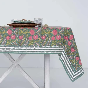 Clearance Pomegranate Inc Cactus Flower Jade Tablecloth