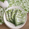 Hot Pomegranate Inc Cactus Flower Lettuce Green Napkin | Set of 4