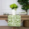 New Pomegranate Inc Cactus Flower Lettuce Green Table Runner