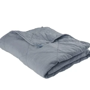 New Pomegranate Inc Cadet Blue Cotton Throw