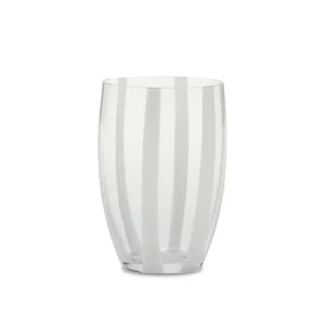 Best Pomegranate Inc Candy Striped Drinking Glass- Amber