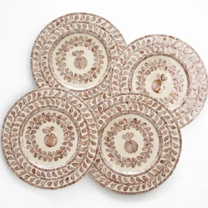 Discount Pomegranate Inc Capiz Shell Pomegranate Charger Taupe | Set of 4