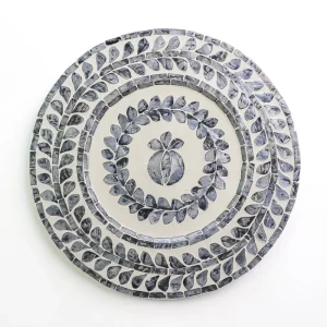 Sale Pomegranate Inc Capiz Shell Pomegranate Charger Slate | Set of 4