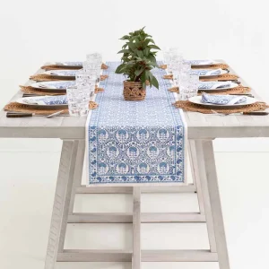 Best Pomegranate Inc Caroline Blue Table Runner