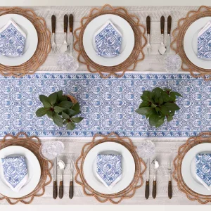 Best Pomegranate Inc Caroline Blue Table Runner