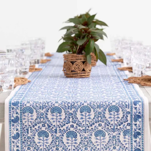 Best Pomegranate Inc Caroline Blue Table Runner