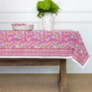 New Pomegranate Inc Climbing Dahlia Lilac Tablecloth