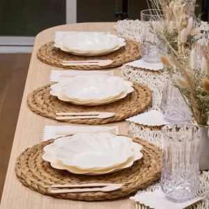 Outlet Pomegranate Inc Cream Simply Eco Plates | Set of 8