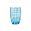 New Pomegranate Inc Dapple Glass Tumbler Aqua