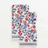 Fashion Pomegranate Inc Emma Red & Blue Tea Towels