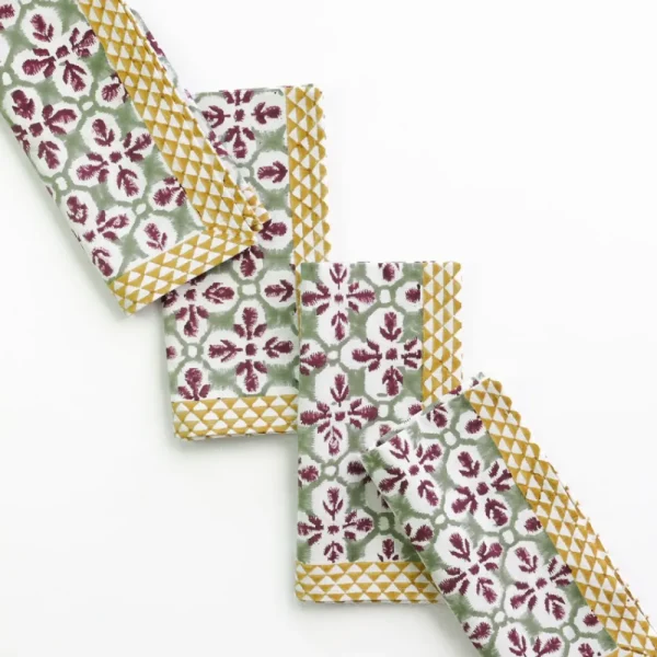 Clearance Pomegranate Inc Fleur de Lis Antique Jade Napkin | Set of 4