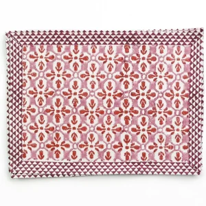 Outlet Pomegranate Inc Fleur de Lis Rose Placemat | Set of 4