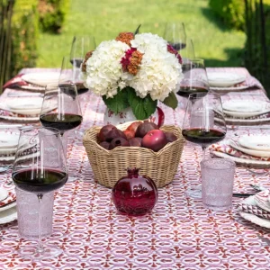 Fashion Pomegranate Inc Fleur de Lis Rose Tablecloth