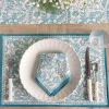 Clearance Pomegranate Inc Floral Trellis Aqua Placemat | Set of 4