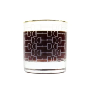 Online Pomegranate Inc Frosted Pony Club Bourbon Glass | Set of 4