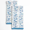 Clearance Pomegranate Inc Gardenia Vine Azure Tea Towels