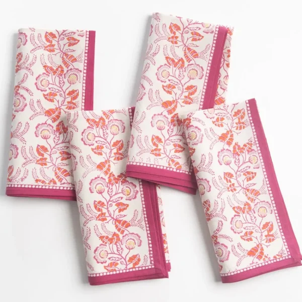 Clearance Pomegranate Inc Gardenia Vine Berry Napkin | Set of 4