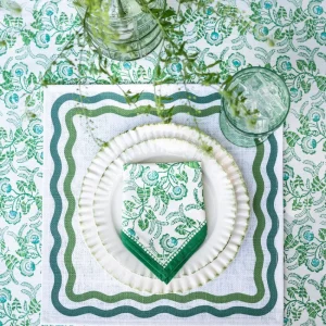 Discount Pomegranate Inc Gardenia Vine Emerald Napkin | Set of 4