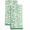 Clearance Pomegranate Inc Gardenia Vine Emerald Tea Towels