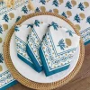 Hot Pomegranate Inc Gaya Teal & Marigold Napkin | Set of 4