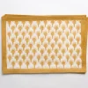 Clearance Pomegranate Inc Geo Feather Ochre Placemats | Set of 4