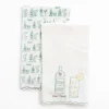 Clearance Pomegranate Inc Gin & Tonic Linen Tea Towels