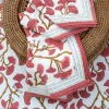 Hot Pomegranate Inc Ginkgo Coral Napkin | Set of 4