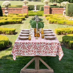 Outlet Pomegranate Inc Ginkgo Coral Tablecloth