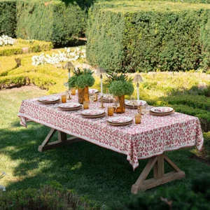 Outlet Pomegranate Inc Ginkgo Coral Tablecloth