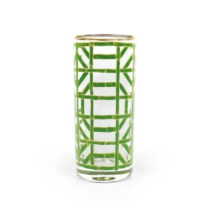 Best Pomegranate Inc Green Bamboo Highball Glass | Set of 4