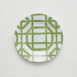 Sale Pomegranate Inc Green Bamboo Melamine Luncheon Plate | Set of 6