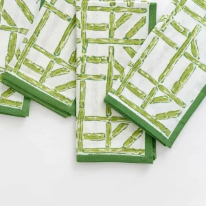 Clearance Pomegranate Inc Green Bamboo Napkin | Set of 4